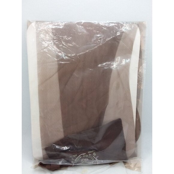 Vintage Camelot Seamless Micro Mesh Nylons Stockings Dark Coffee Canada - Picture 5 of 9